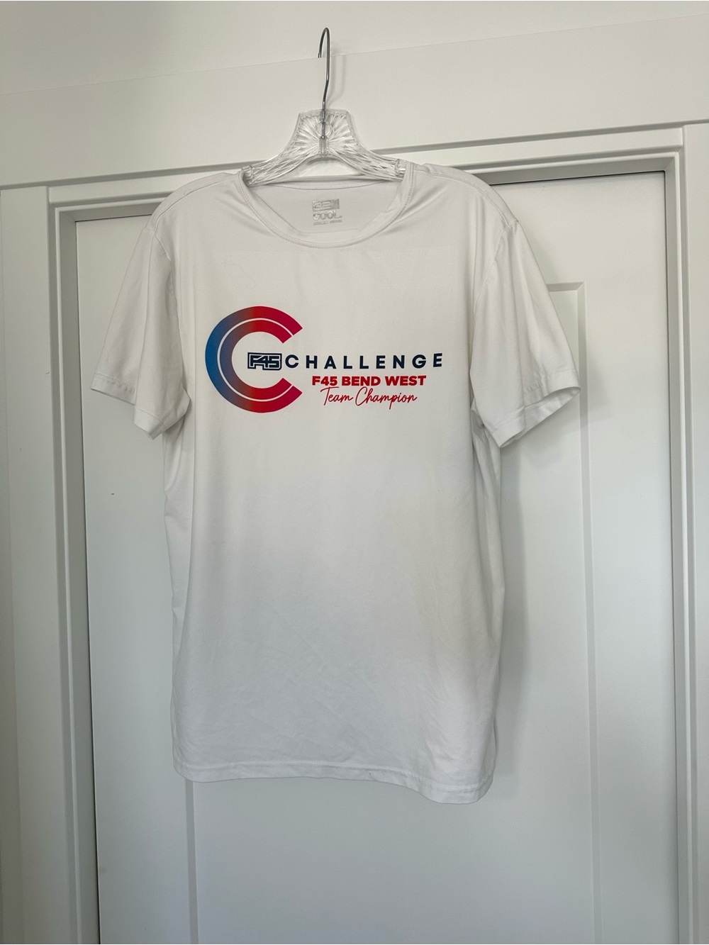 F45 Challenge Bend West White Team Champion Tee